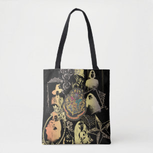 Bolso De Tela Harry Potter   Coloridas crestas de Hogwares