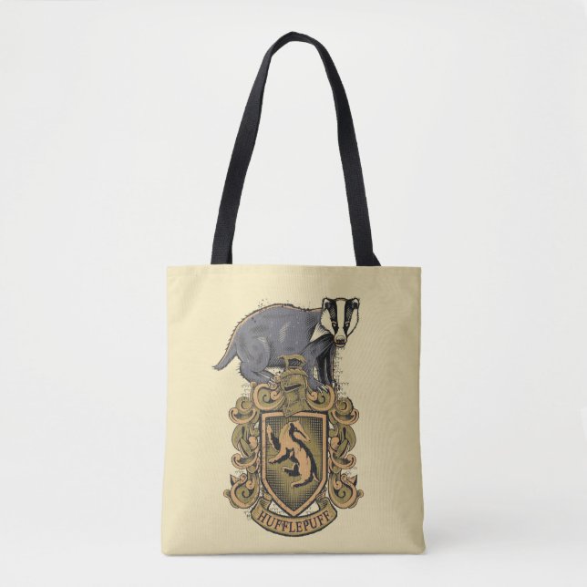 Bolso De Tela Harry Potter | Escudo de Hufflepuff con Tejón (Anverso)