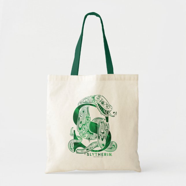 Bolso De Tela Harry Potter | Gráfico Aguamenti SLYTHERIN™ (Frente)