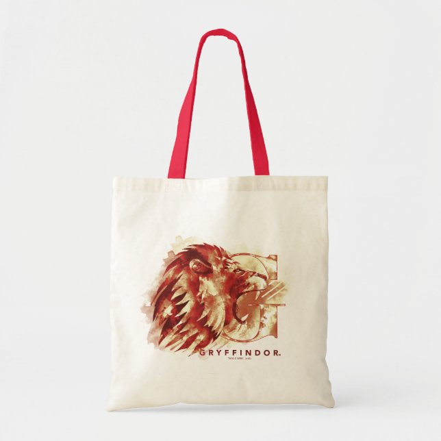 Bolso De Tela Harry Potter | GRYFFINDOR™ León Acuarela (Frente)