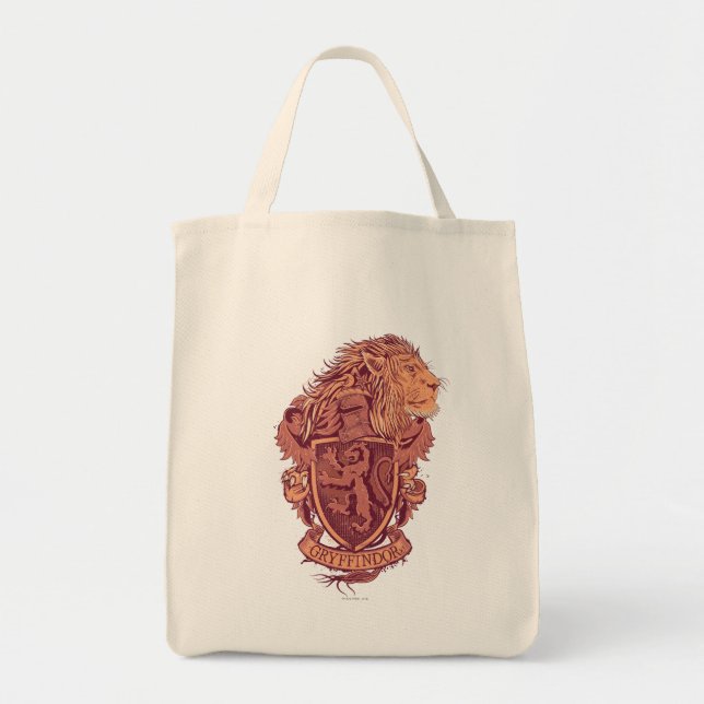 Bolso De Tela Harry Potter | Gryffindor Lion Escudo (Frente)