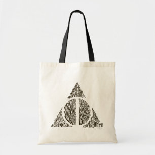 Bolso De Tela Harry Potter Hechizo Tipografía DE LAS RELIQUIAS