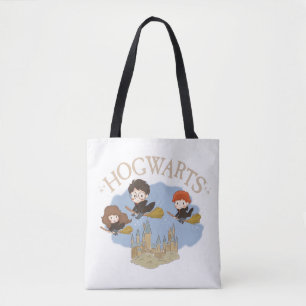 Bolso De Tela HARRY POTTER™, Hermione y Ron vuelan sobre HOGWART