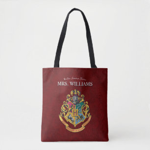 Bolso De Tela Harry Potter   Hogwarts Crest Teacher Personalize