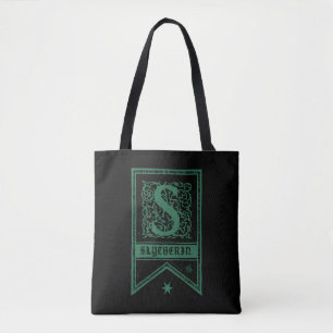 Bolso De Tela Harry Potter  Pancarta de Monograma de Slytherin