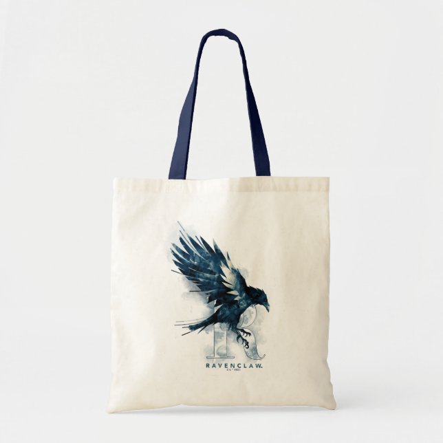 Bolso De Tela Harry Potter | RAVENCLAW™ Raven acuarela (Frente)