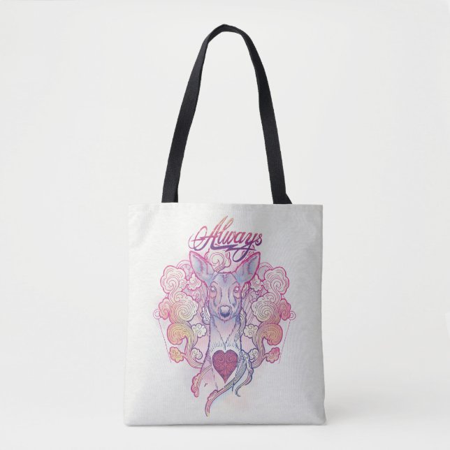 Bolso De Tela Harry Potter Spell | "Siempre" Doe Patronus (Anverso)