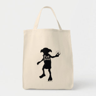 Bolso De Tela Harry Potter   Tipografía de silueta "Dobby libre"