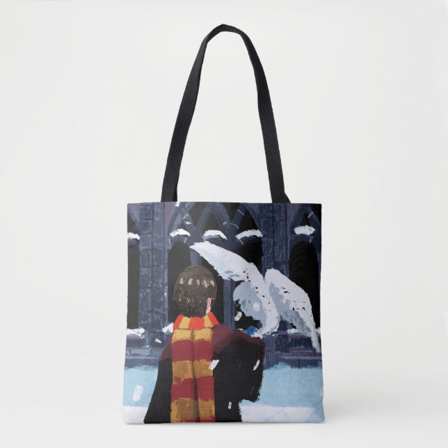 Bolso De Tela HARRY POTTER™ y Hedwig en la nieve (Anverso)