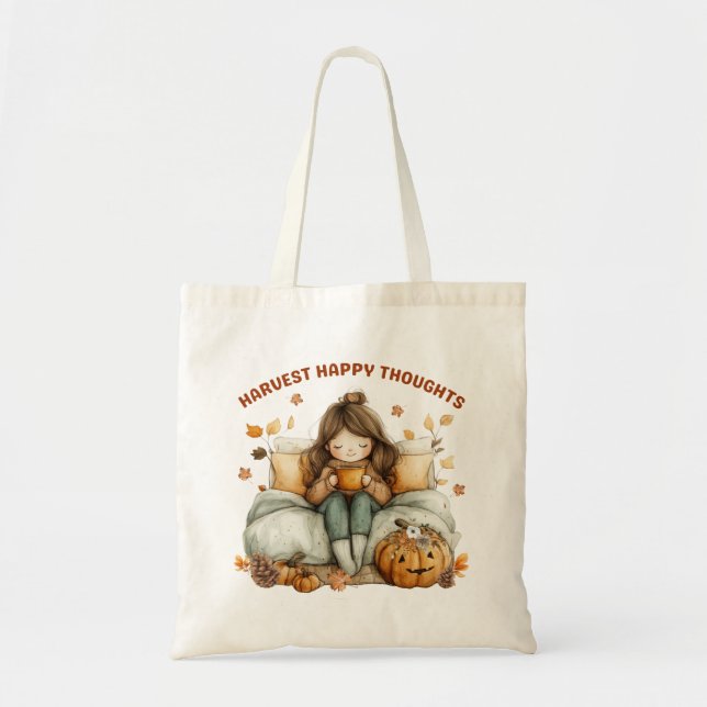Bolso De Tela Harvest Happy Thoughts (Frente)