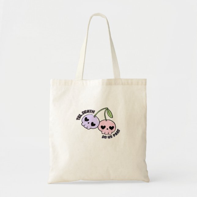 Bolso De Tela Hasta que la muerte nos haga parte - Diseño de crá (Frente)