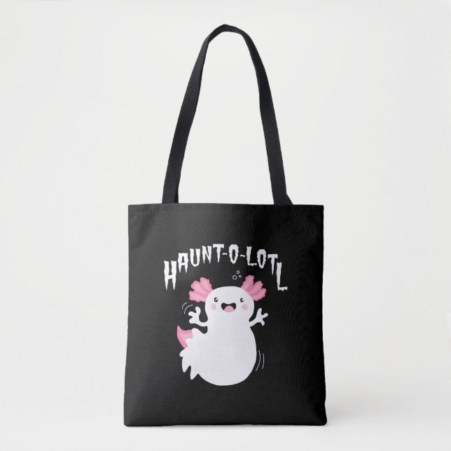 Bolso De Tela Haunt-O-Lotl Ghost Axolotl (Anverso)