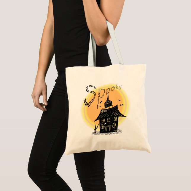 Bolso De Tela Haunted House Halloween Spooky (Anverso (producto))