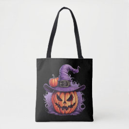 Bolso De Tela Haunted Pumpkin Witch 