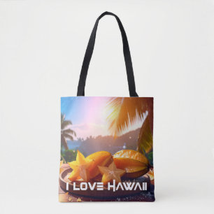 BOLSO DE TELA HAWÁI - AMO HAWÁI