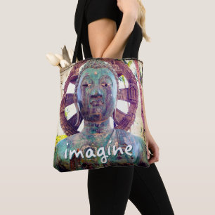 Bolso De Tela Hawai Turquoise Buddha Photo Imagine Script negrit