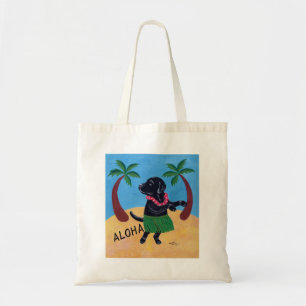 Bolso De Tela Hawaiana Labrador negro
