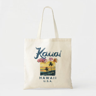 Bolso De Tela Hawaii Kauai Vintage Hawaiian Surfing Retro 1732