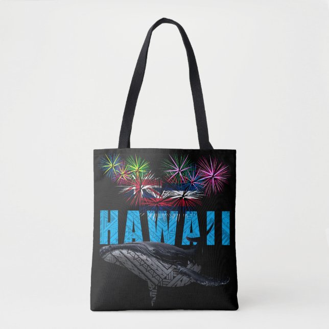 BOLSO DE TELA HAWAII NYE POLYNESIAN TRIBAL HUMPBACK (Anverso)
