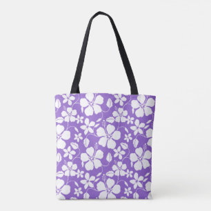 BOLSO DE TELA HAWAIIAN HULA (HIBISCUS) PURPLE LUMINOSO