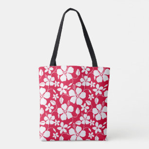 BOLSO DE TELA HAWAIIAN HULA (HIBISCUS) RED