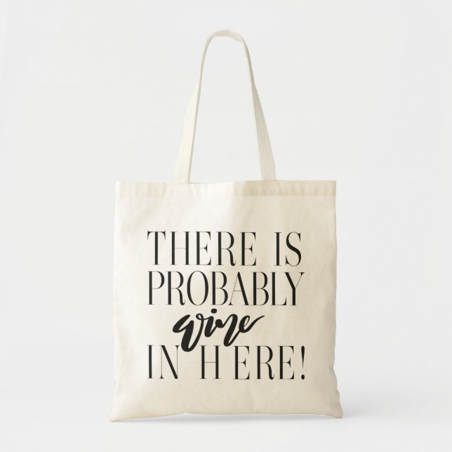 BOLSO DE TELA ¡HAY PROBABLEMENTE VINO ADENTRO AQUÍ! (Frente)