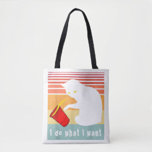 Bolso De Tela Haz Lo Que Quiero Gato Negro Vintage Taza Roja Div