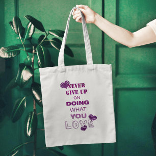 Bolso De Tela Haz lo que te gusta de la tipografía de texto moti