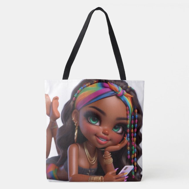 Bolso De Tela Haz que suceda CHIBI DOLL  (Anverso)