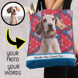 Bolso De Tela Haz que tu propia Mascota personalizada regale a m