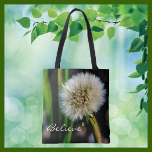 Bolso De Tela Haz un deseo personalizado, crea, Dandelion