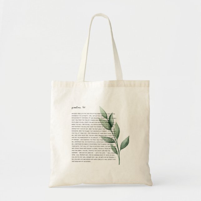 Bolso De Tela He Will Guard You Psalm 91 Bag (Frente)