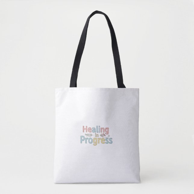 Bolso De Tela Healing in Progress Tote | Gentle Self-Care  (Anverso)