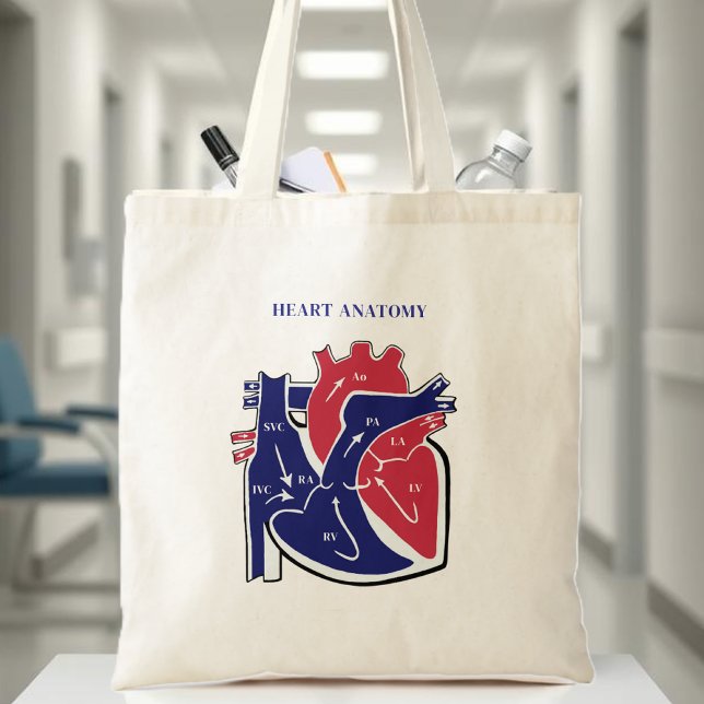 Bolso De Tela Heart Anatomy (Heart Anatomy Tote Bag )