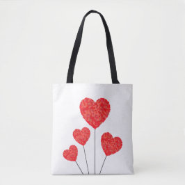 Bolso De Tela Heart Balloons Illustration Design