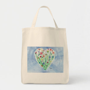 Bolso De Tela Heart Garden - Arte infantil para el Tote de comes