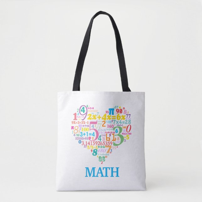 Bolso De Tela Heart Math (Anverso)