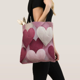 Bolso De Tela Heart Pattern Tote Bag Cute Valentine Love bag