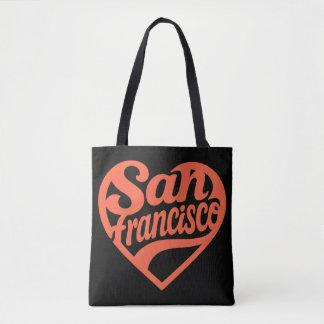 Bolso De Tela Heart San Francisco