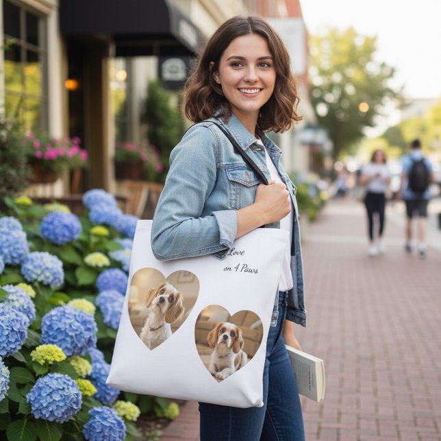 Bolso De Tela Heart-Shaped Dog Design – “Happiness on Four Paws” (Subido por el creador)