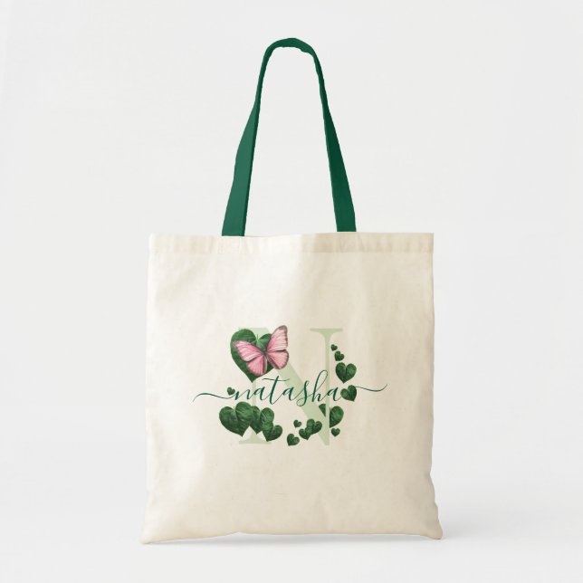 Bolso De Tela Heart-Shaped Leaves Bouquet (Frente)