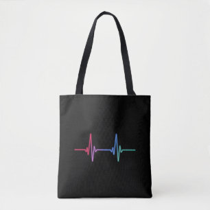 Bolso De Tela Heartbeat Orgullo arcoíris Aliado LGBTQ