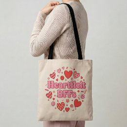 Bolso De Tela Heartfelt BFFs Friendship Tote Bag Best Friend Gif