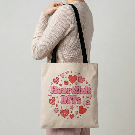 Bolso De Tela Heartfelt BFFs Friendship Tote Bag Best Friend Gif