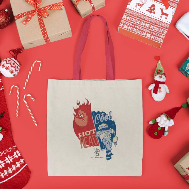 Bolso De Tela Heat Miser Cabeza caliente y Nieve Miser Sr. Guay (Tote bag on Christmas table)