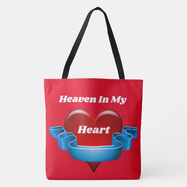 Bolso De Tela Heaven In My Heart Large Tote Bag (Anverso)