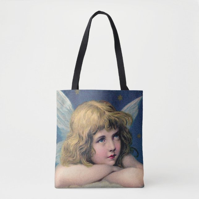 Bolso De Tela Heavenly angel daydreaming on a cloud in the sky (Anverso)