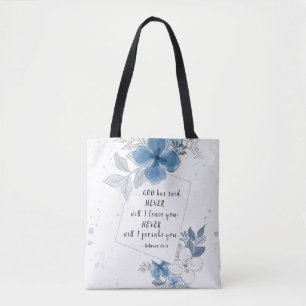 Bolso De Tela Hebreos 13:5 NUNCA te dejaré