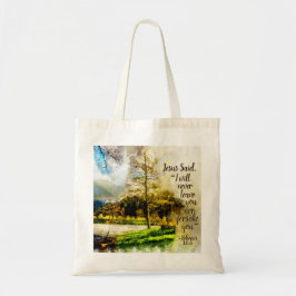 Bolso De Tela Hebreos 13:5 Nunca te dejaré ni te abandonaré