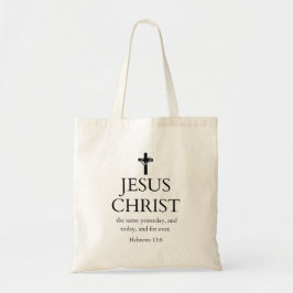 Bolso De Tela Hebreos 13:8 KJV Jesús Cristo Siempre Versículo Bí